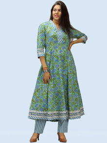 Rangrez Aabroo - Set of Anarkali Kurta Palazzo & Dupatta - KS56A2304D