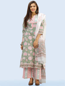 Rangrez Midhat - Set of Kurta Palazzo & Dupatta - KS51AE2305D