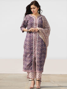 Nayab Arfa - Set of Kurta Pants & Dupatta - KS78F2530D