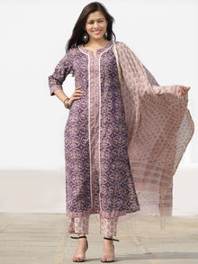 Nayab Arfa - Set of Kurta Pants & Dupatta - KS78F2530D