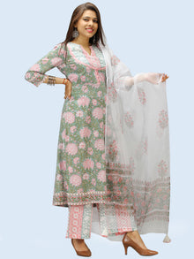 Rangrez Midhat - Set of Kurta Palazzo & Dupatta - KS51AE2305D