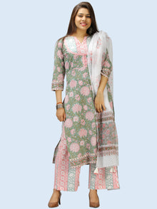 Rangrez Midhat - Set of Kurta Palazzo & Dupatta - KS51AE2305D