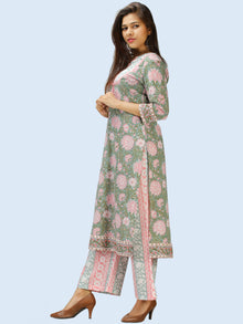 Rangrez Midhat - Set of Kurta Palazzo & Dupatta - KS51AE2305D