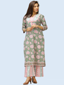 Rangrez Midhat - Set of Kurta Palazzo & Dupatta - KS51AE2305D