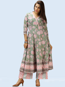 Rangrez Nazmil - Set of Anarkali Kurta Palazzo & Dupatta - KS13D2305D