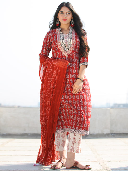 Bahaar Naija - Set of Kurta Pants & Dupatta - KS107A1691D