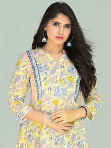 Rozana Renaz Anarkali Kurta Pants Set With Kota Dupatta - KS35AS2220WD