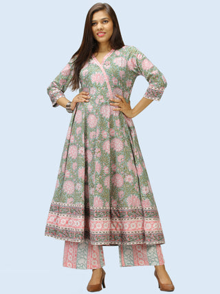 Rangrez Nazmil - Set of Anarkali Kurta Palazzo & Dupatta - KS13D2305D