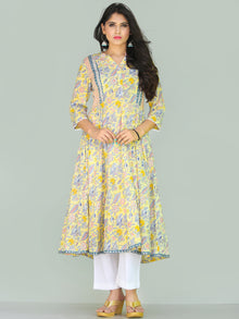 Rozana Renaz Anarkali Kurta Pants Set With Kota Dupatta - KS35AS2220WD