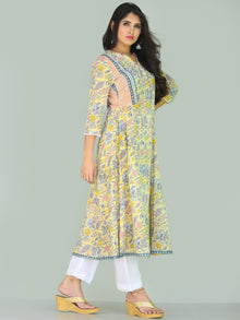 Rozana Renaz Anarkali Kurta Pants Set With Kota Dupatta - KS35AS2220WD