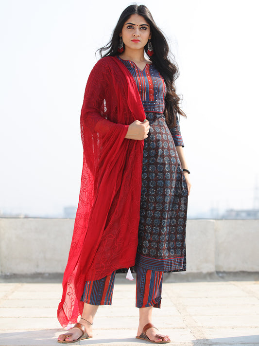 Bahaar Najah - Set of Kurta Pants & Dupatta - KS60K2066D
