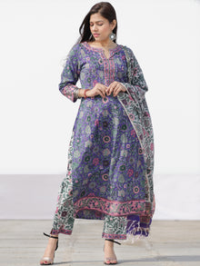 Nayab Ada - Set of Kurta Pants & Dupatta - KS46A2531D