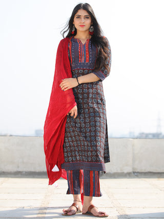 Bahaar Najah - Set of Kurta Pants & Dupatta - KS60K2066D