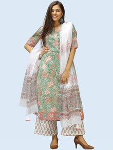 Rangrez Sajoon - Set of Kurta Palazzo & Dupatta - KS52AE2315D
