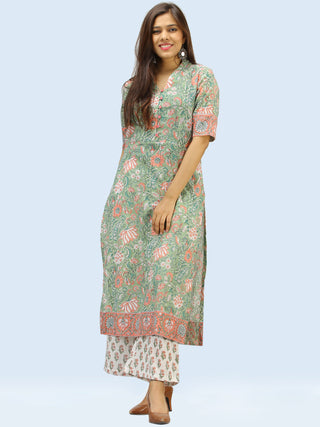 Rangrez Sajoon - Set of Kurta Palazzo & Dupatta - KS52AE2315D