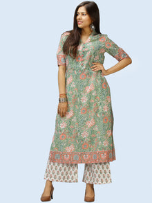 Rangrez Sajoon - Set of Kurta Palazzo & Dupatta - KS52AE2315D