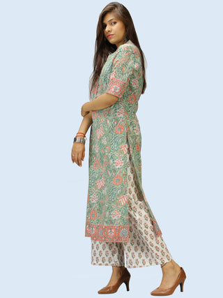 Rangrez Sajoon - Set of Kurta Palazzo & Dupatta - KS52AE2315D