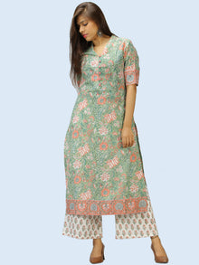 Rangrez Sajoon - Set of Kurta Palazzo & Dupatta - KS52AE2315D