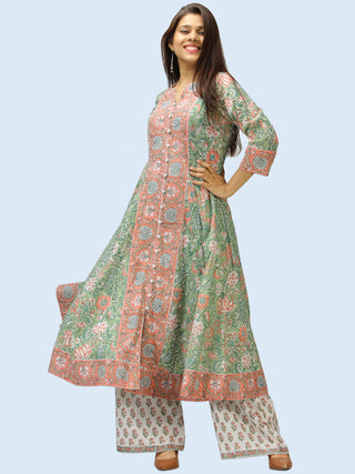 Rangrez Shabina - Set of Anarkali Kurta Palazzo & Dupatta - KS29DE2315D