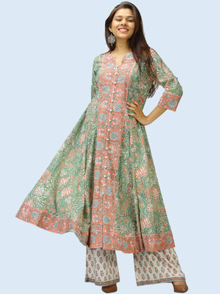 Rangrez Shabina - Set of Anarkali Kurta Palazzo & Dupatta - KS29DE2315D