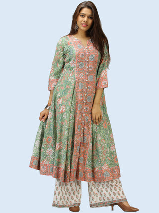 Rangrez Shabina - Set of Anarkali Kurta Palazzo & Dupatta - KS29DE2315D