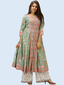 Rangrez Shabina - Set of Anarkali Kurta Palazzo & Dupatta - KS29DE2315D