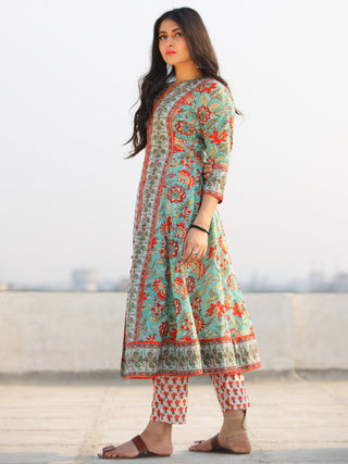 Jashn Sahat - Set of Anarkali Kurta Pants & Dupatta - KS29F2400D