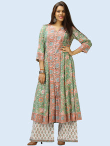 Rangrez Shabina - Set of Anarkali Kurta Palazzo & Dupatta - KS29DE2315D