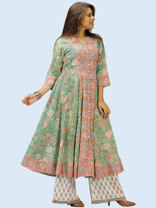 Rangrez Shabina - Set of Anarkali Kurta Palazzo & Dupatta - KS29DE2315D