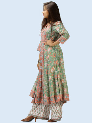 Rangrez Shabina - Set of Anarkali Kurta Palazzo & Dupatta - KS29DE2315D