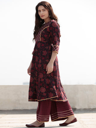 Zohra Aabroo - Set of Anarkali Kurta Palazzo & Dupatta - KS56A2506D