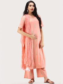 Rangrez Samreena - Set of Kurta Palazzo & Dupatta - KS01F2285D