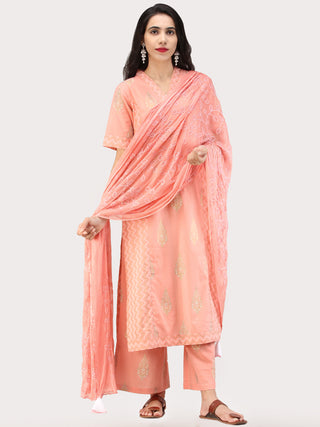 Rangrez Samreena - Set of Kurta Palazzo & Dupatta - KS01F2285D