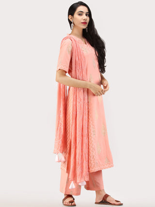 Rangrez Samreena - Set of Kurta Palazzo & Dupatta - KS01F2285D