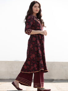 Zohra Aabroo - Set of Anarkali Kurta Palazzo & Dupatta - KS56A2506D