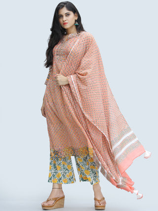 Rangrez Rafya - Set of Kurta Palazzo & Dupatta - KS46B2312D