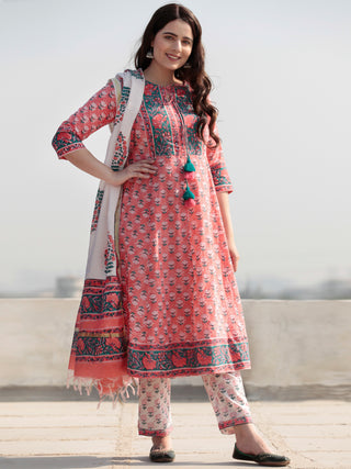 Zohra Madiha - Set of Kurta Pants & Chanderi Silk Dupatta - KS25K2511D