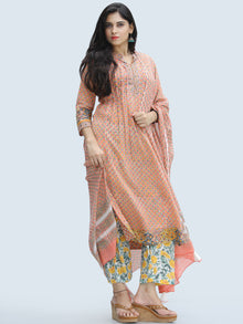 Rangrez Rafya - Set of Kurta Palazzo & Dupatta - KS46B2312D