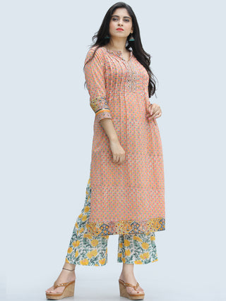 Rangrez Rafya - Set of Kurta Palazzo & Dupatta - KS46B2312D