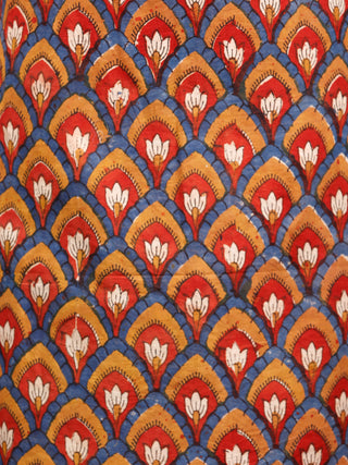 Indigo Peanut Brown Maroon Ivory Hand Block Printed Kurta in Natural Colors - K83F1152
