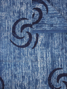 Indigo Blue Natural Dyed Hand Block Printed Cotton Fabric Per Meter - F0916318