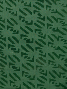 White Green SkyBlue Hand Block Printed Cotton Suit-Salwar Fabric With Chiffon Dupatta (Set of 3) - SU01HB386