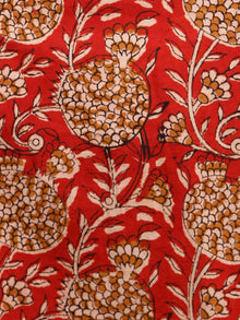 Rust Peanut Brown Black Hand Block Printed Kurta in Natural Colors - K85F1374
