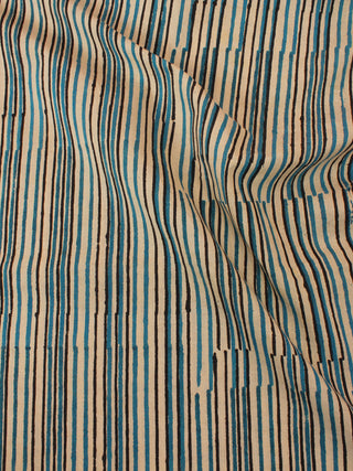 Multi Color Natural Dyed Hand Block Printed Cotton Fabric Per Meter - F0916314