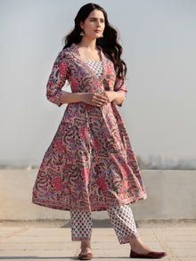 Zohra Rabiqa - Set of Anarkali Kurta Pants & Dupatta - KS110A2515D