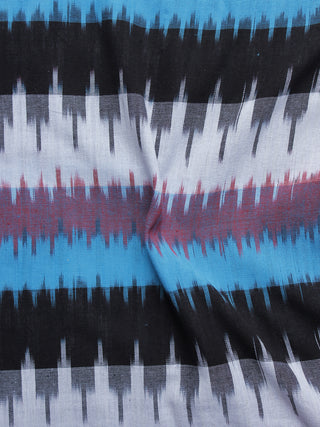 Multi Color Pochampally Hand Woven Ikat Fabric Per Meter - F002F978