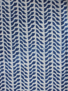 Indigo Ivory Natural Dyed Hand Block Printed Cotton Fabric Per Meter - F0916001