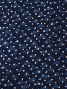 Indigo White Hand Block Printed Cotton Fabric Per Meter - F0916325