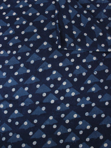 Indigo White Hand Block Printed Cotton Fabric Per Meter - F0916325