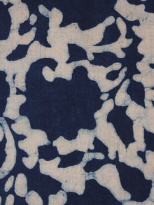 Indigo White Hand Block Printed Cotton Fabric Per Meter - F0916326